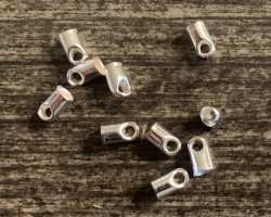 630305-Avslutningshylsa 2,7x3,2x6 mm Försilvrad