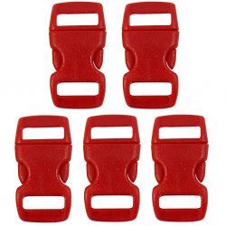 630324-Klicklås L: 29mm B: 15mm 3x11mm Röda 5 Stk