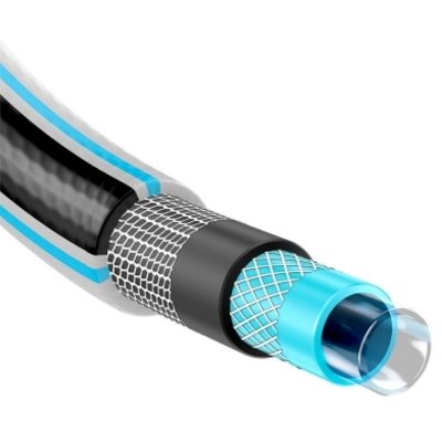 Zoom bild av 472030-genomskarning-armerad-vattenslang