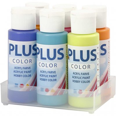 Zoom bild av 682008-Plus Color Hobbyfärg Colorful 60 ml 6 Färger